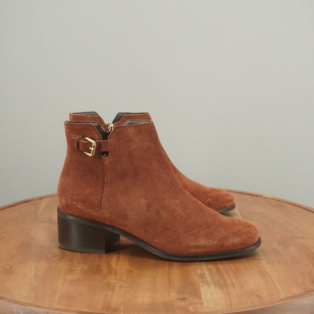 Cole Haan Brown Suede Ankle Boots